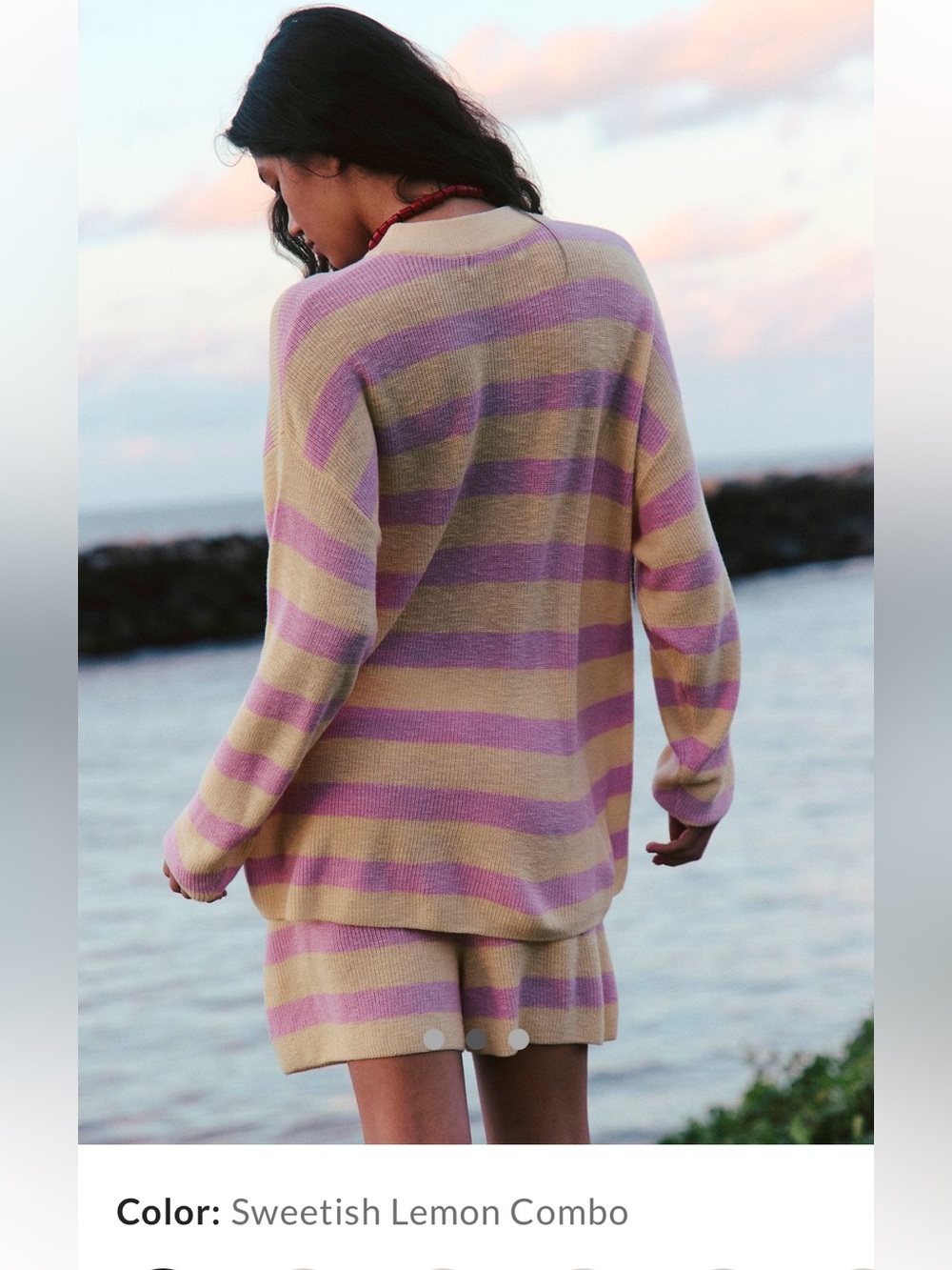 Free People Beach Malibu Surf Lightweight Playful Kint Summer Lounge Set NWT • S - Picture 7 of 10
